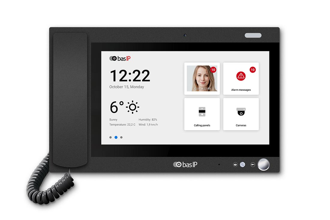 טלפון אינטרקום וידאו IP PoE עם מסך מגע "10 basIP – עמדת שומר