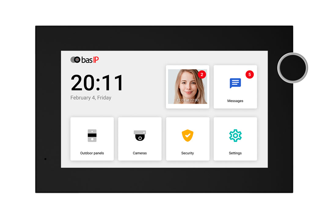 מוניטור אנרואיד "7 basIP IP PoE Wi-Fi – שחור