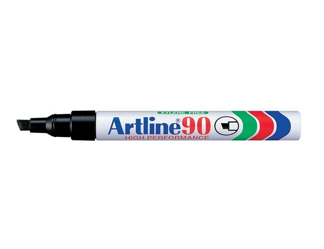 12 יחידות טושים סימון פרמננט ארטליין Artline 90 ראש קטום – שחור