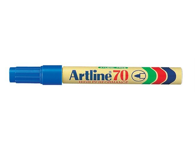 12 יחידות טושים סימון פרמננט ארטליין Artline 70 ראש עגול – כחול