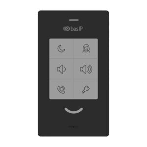 פאנל מוניטור אודיו עם לחצנים basIP IP PoE - שחור