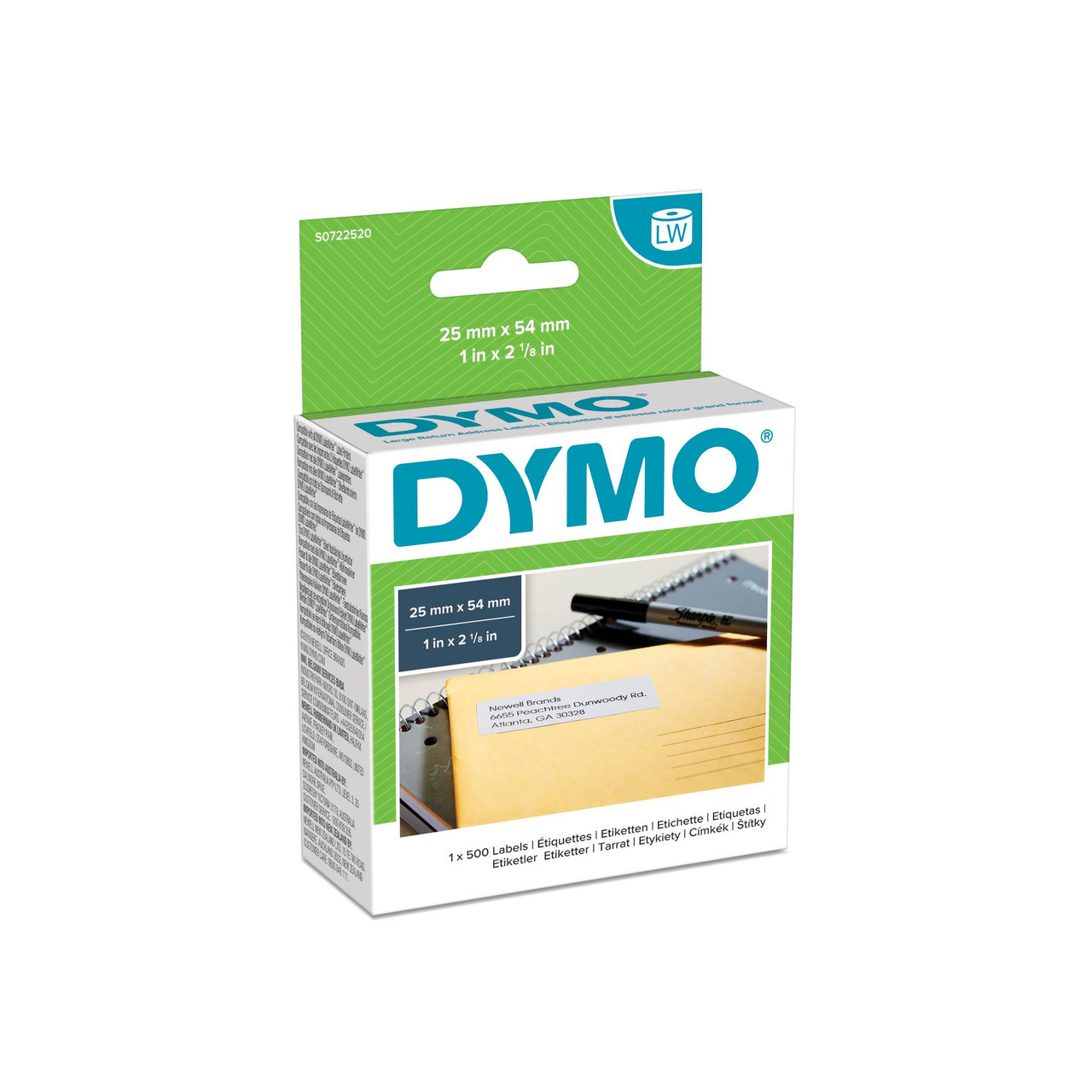 גליל מדבקות LW למדפסות DYMO LabelWriter – נייר דבק רגיל 25×54 מ"מ