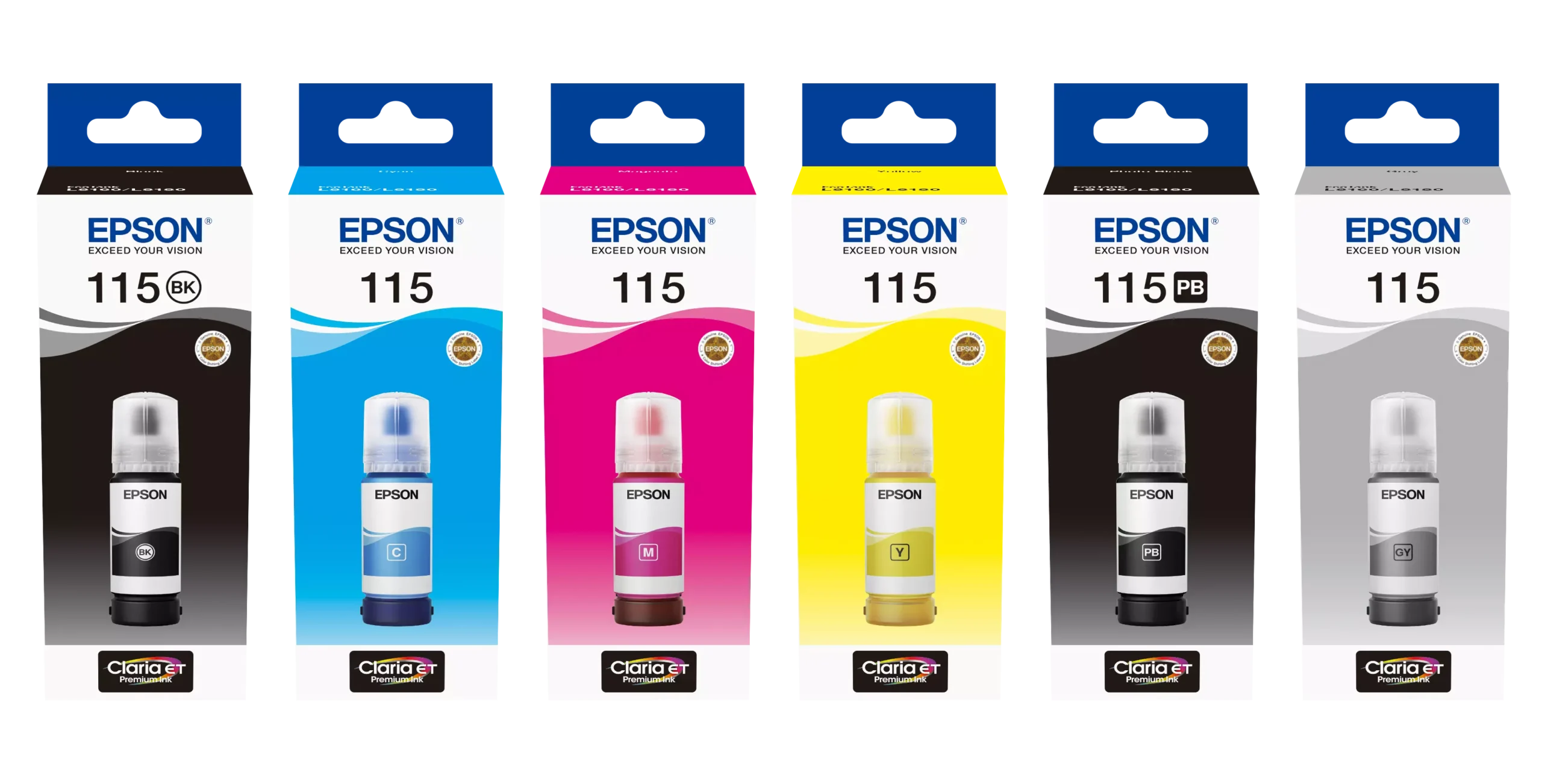 סט 6 בקבוקי דיו EPSON 115 מקורי