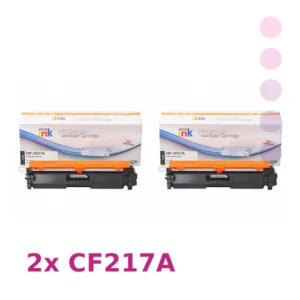 זוג טונרים HP CF217A שחורים תואמים