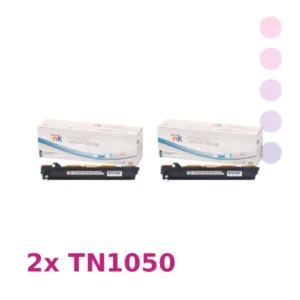 זוג טונרים Brother TN1050 שחורים תואמים