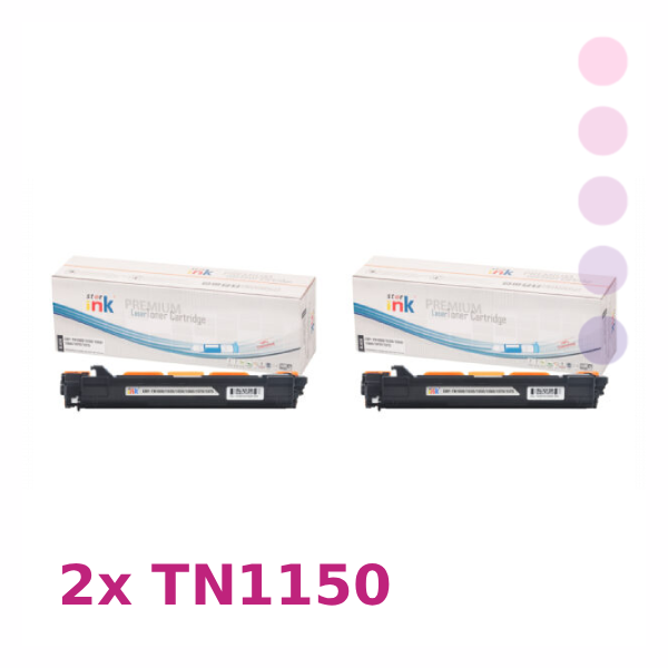 זוג טונרים Brother TN1150 שחורים תואמים
