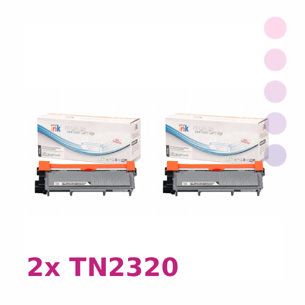 זוג טונרים Brother TN2320 שחורים תואמים