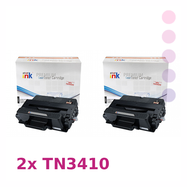 זוג טונרים Brother TN3410 שחורים תואמים