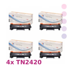 רביעיית טונרים Brother TN2420 שחורים תואמים