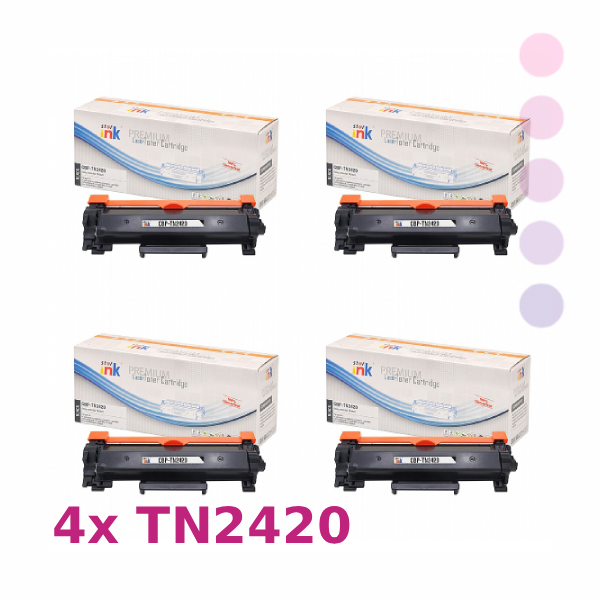רביעיית טונרים Brother TN2420 שחורים תואמים