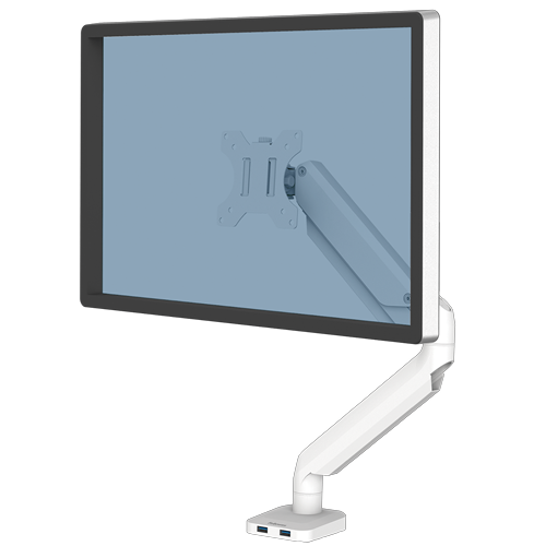 מתקן תלייה למסך מחשב בודד Fellows Platinum בצבע לבן