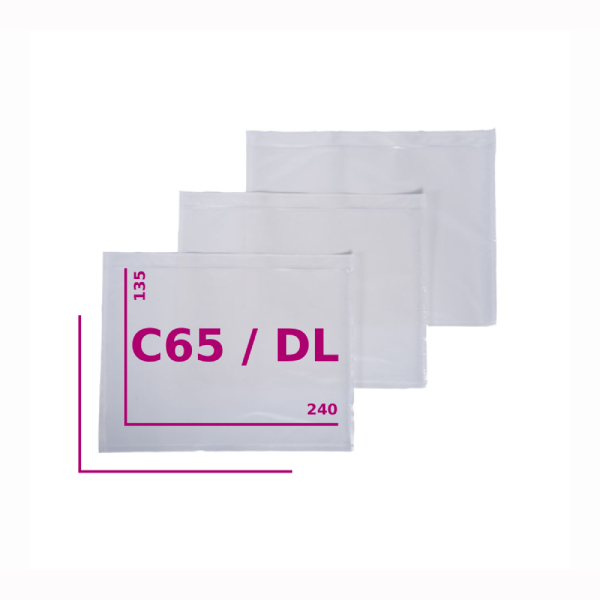 1,000 מעטפות Packing List גודל 135X240 מ"מ C65