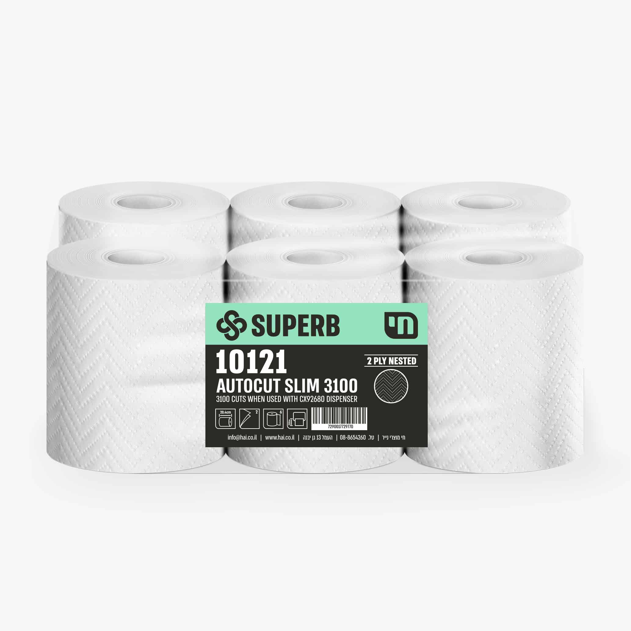 מגבות נייר SUPERB AUTOCUT SLIM ROLL 3100