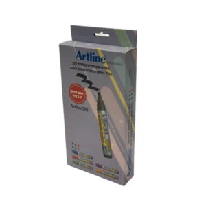 סט 6 טושים ללוח מחיק וספוג Artline 519 אורגנייזר - ראש קטום