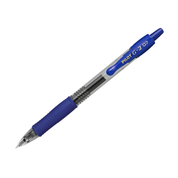 12 יחידות עטים PILOT ג’ל לחצן G-2-0.7 – כחול