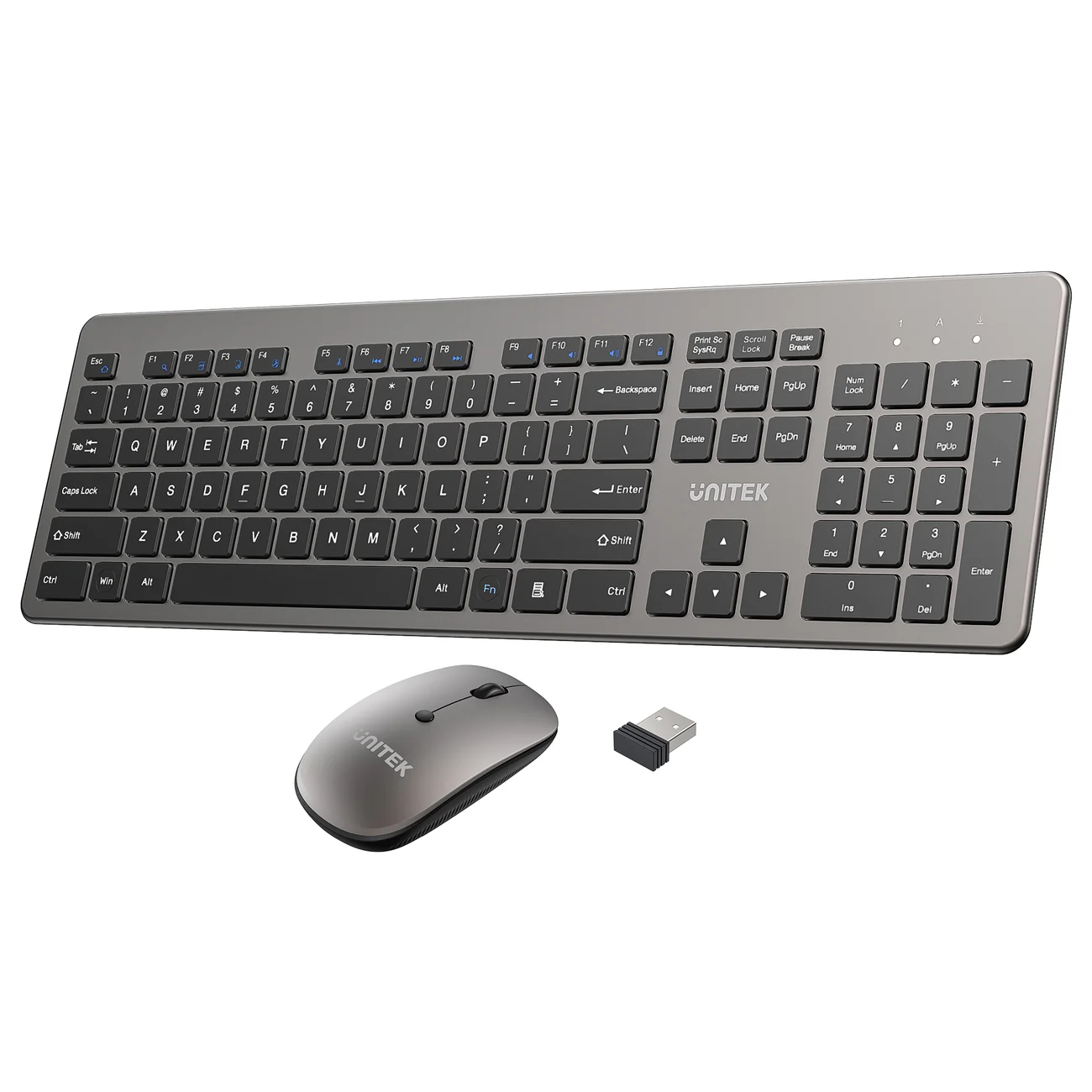 סט מקלדת ועכבר אלחוטי דק UNITEK SlimDuo