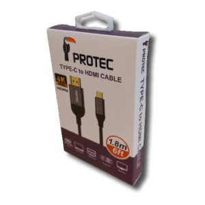 כבל USB-C זכר ל-HDMI זכר תומך PROTEC DM269 4K@60HZ