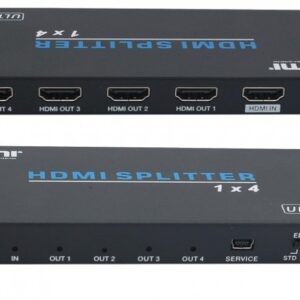 מפצל HDMI 2.0 מוגבר ל-4 מסכים בו זמנית, תומך 4K@60Hz 4:4:4 + HDCP2.2